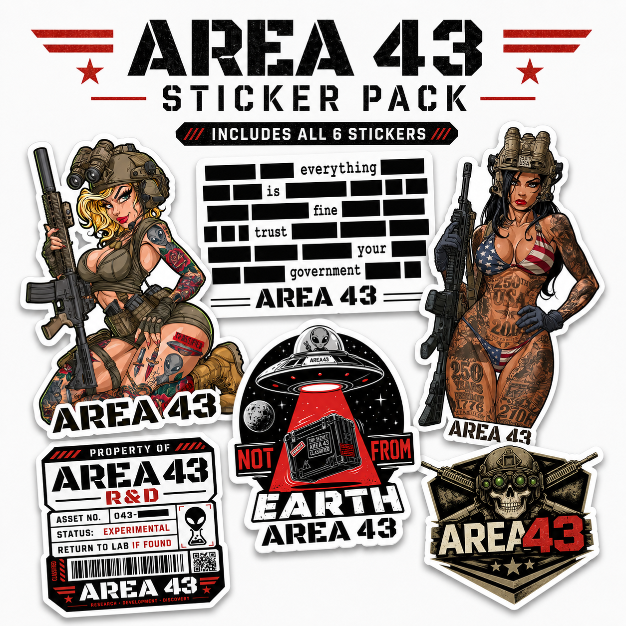 Area 43 Sticker Pack